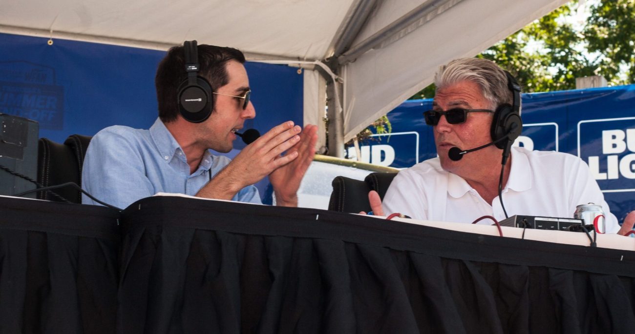 Mike Francesa and John Jastremski at Bar A in Lake Como, NJ in 2018