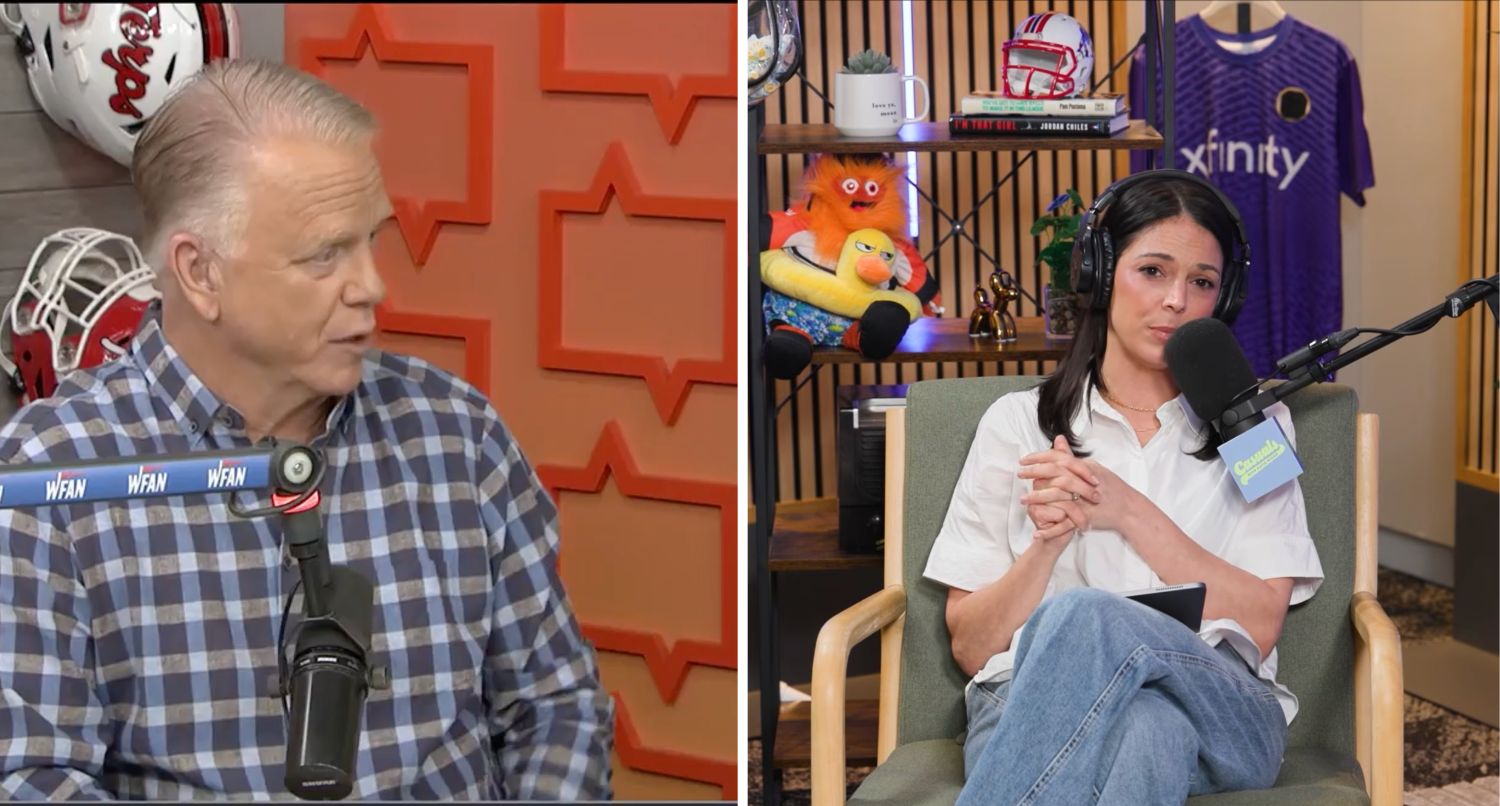 Katie Nolan welcomes Boomer Esiason to SiriusXM by playing his worst takes: ‘Clean it up’