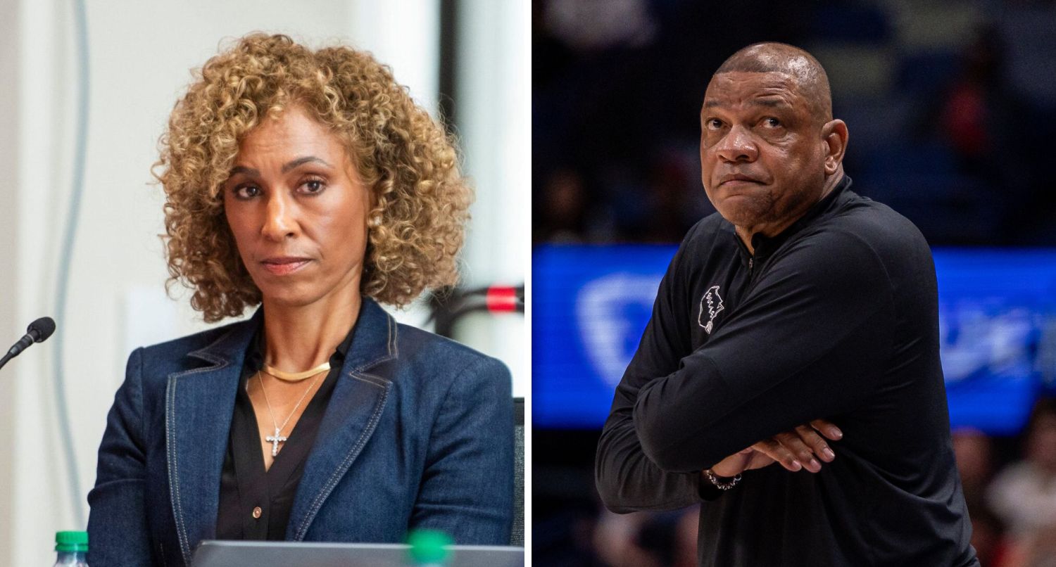 Sage Steele and Doc Rivers