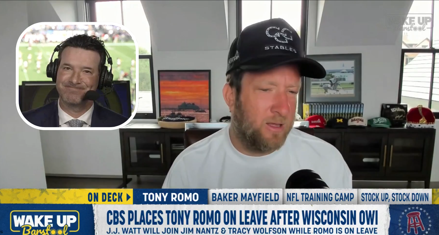 Dave Portnoy on CBS sidelining Tony Romo: ‘He’ll never get his job back’
