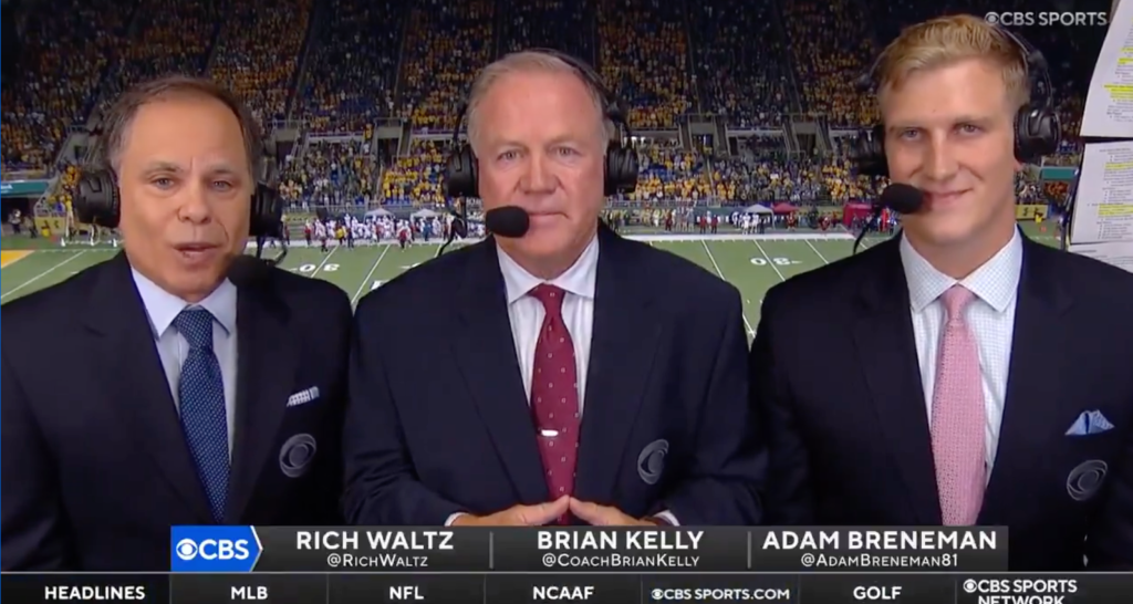Brian Kelly receives mixed reviews in booth debut as analyst