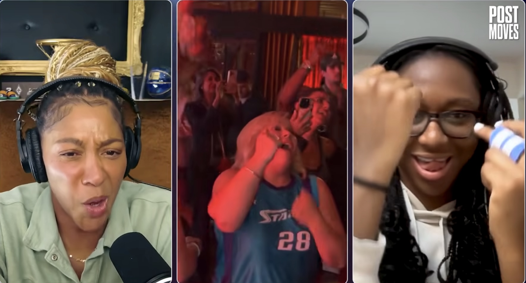 Aliyah Boston, Candace Parker hype up Holly Rowe's dance moves