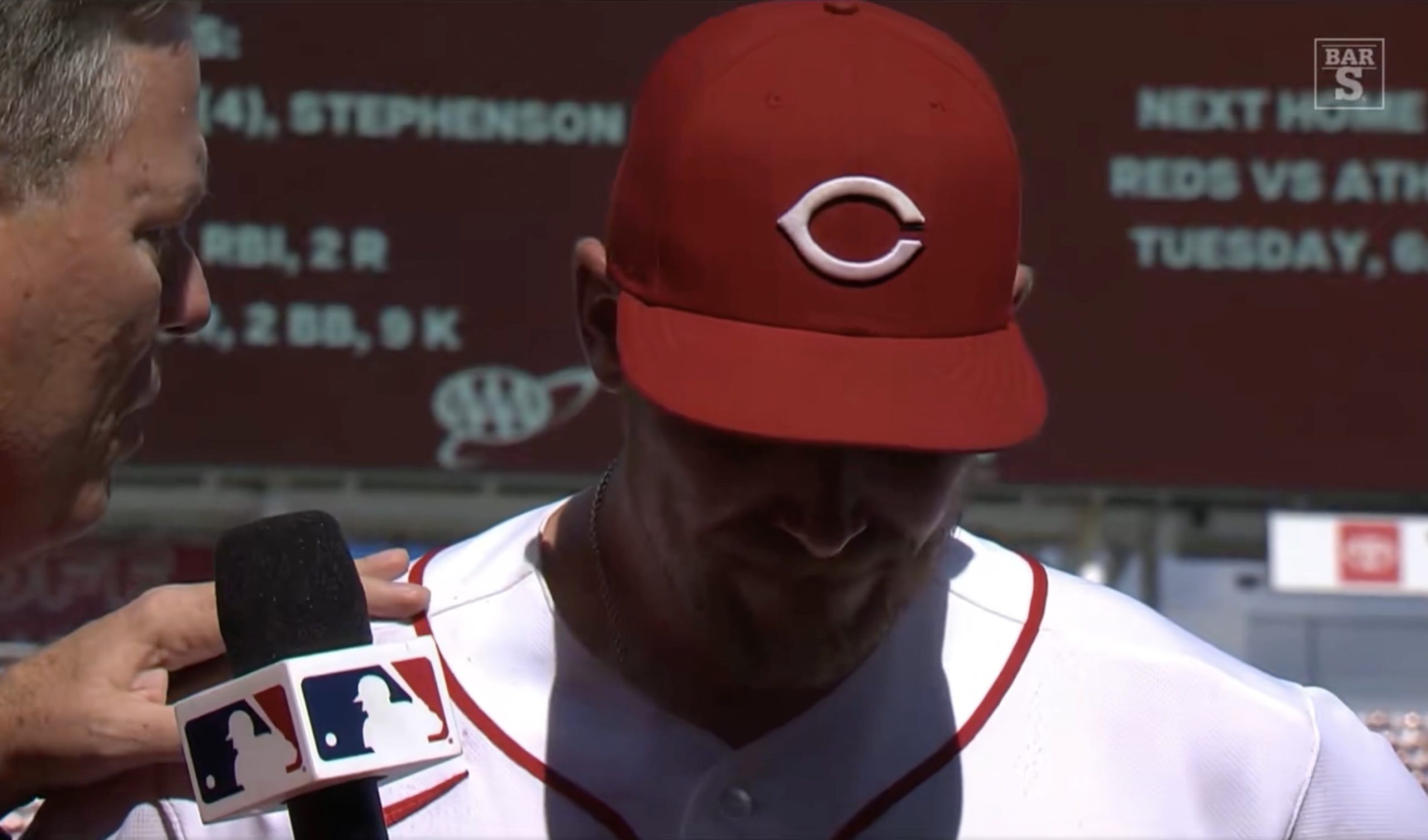 Reds’ Tyler Stephenson gets emotional during interview ahead of MLB trade deadline