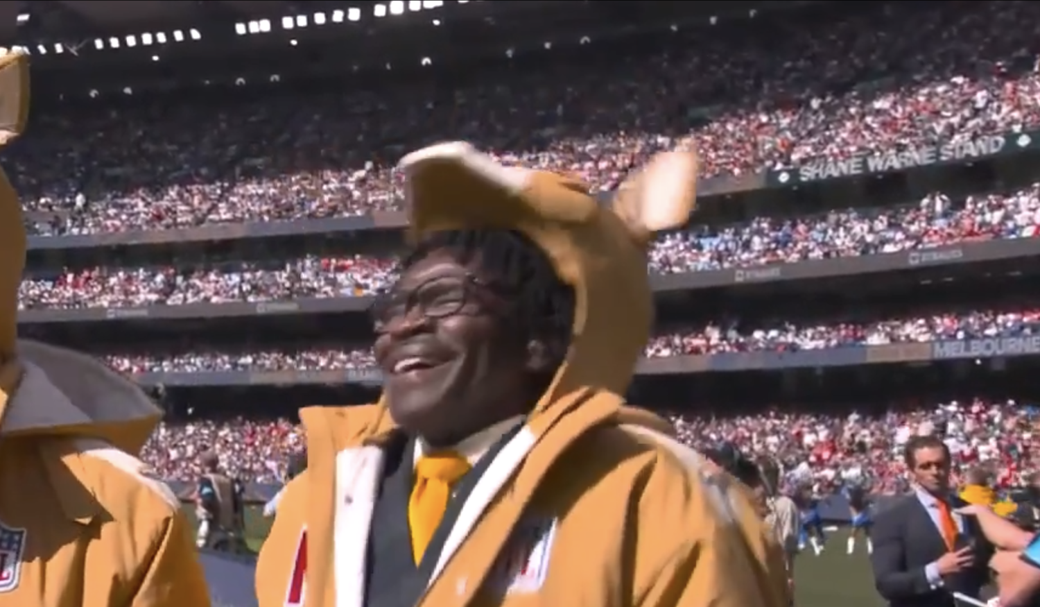 Michael Irvin during Netflix NFL broadcast