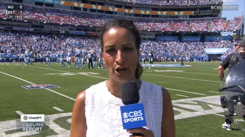 NFL fans roast CBS over ChatGPT-sponsored sideline report