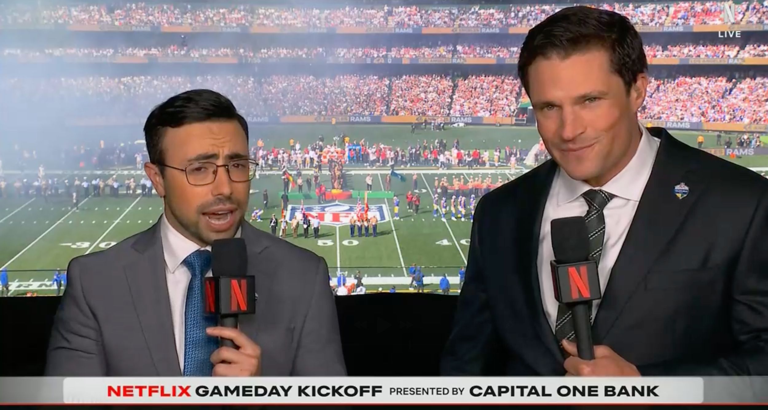 Luke Kuechly, Noah Eagle on 49ers-Rams