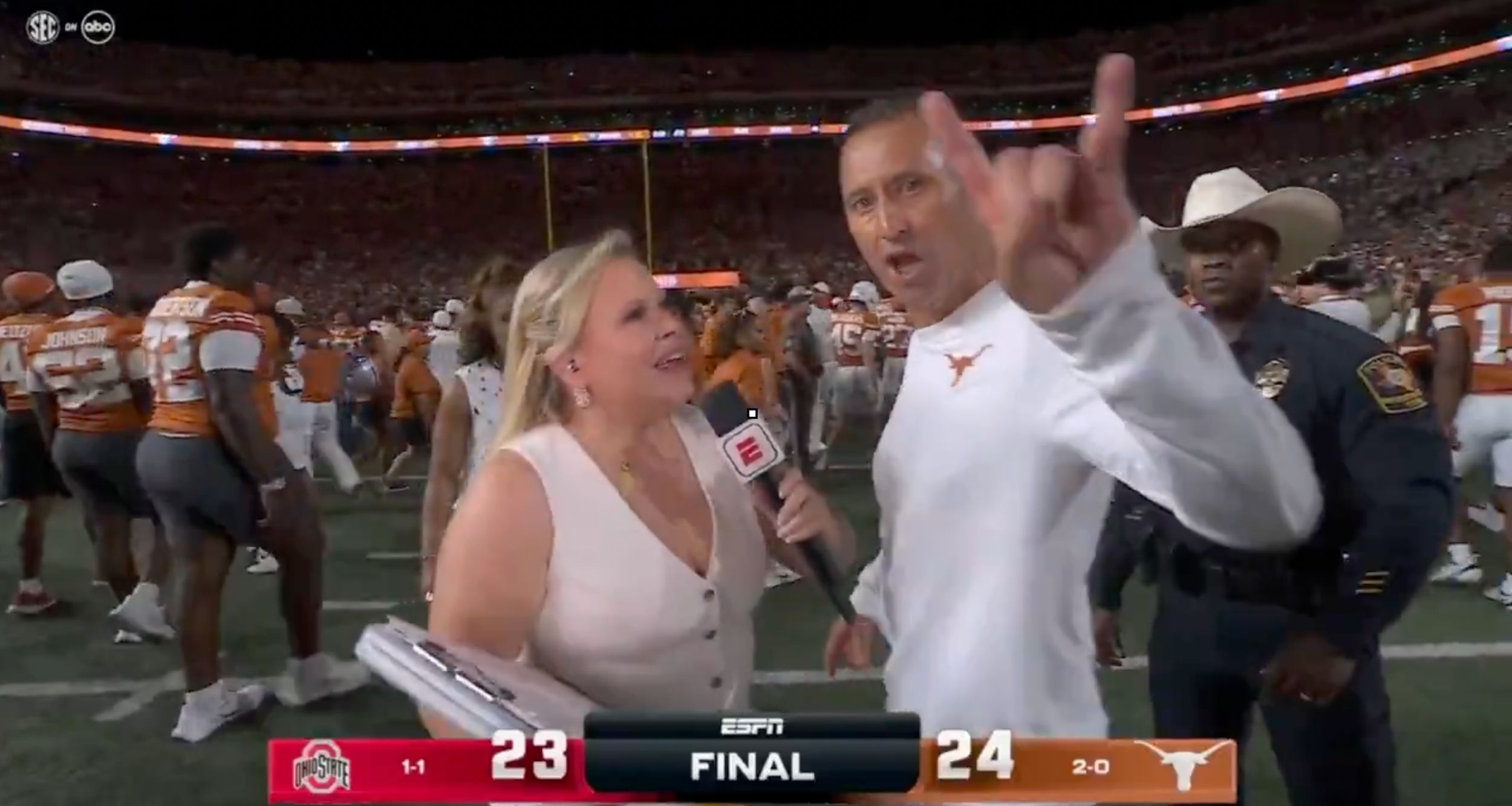 Holly Rowe, Steve Sarkisian