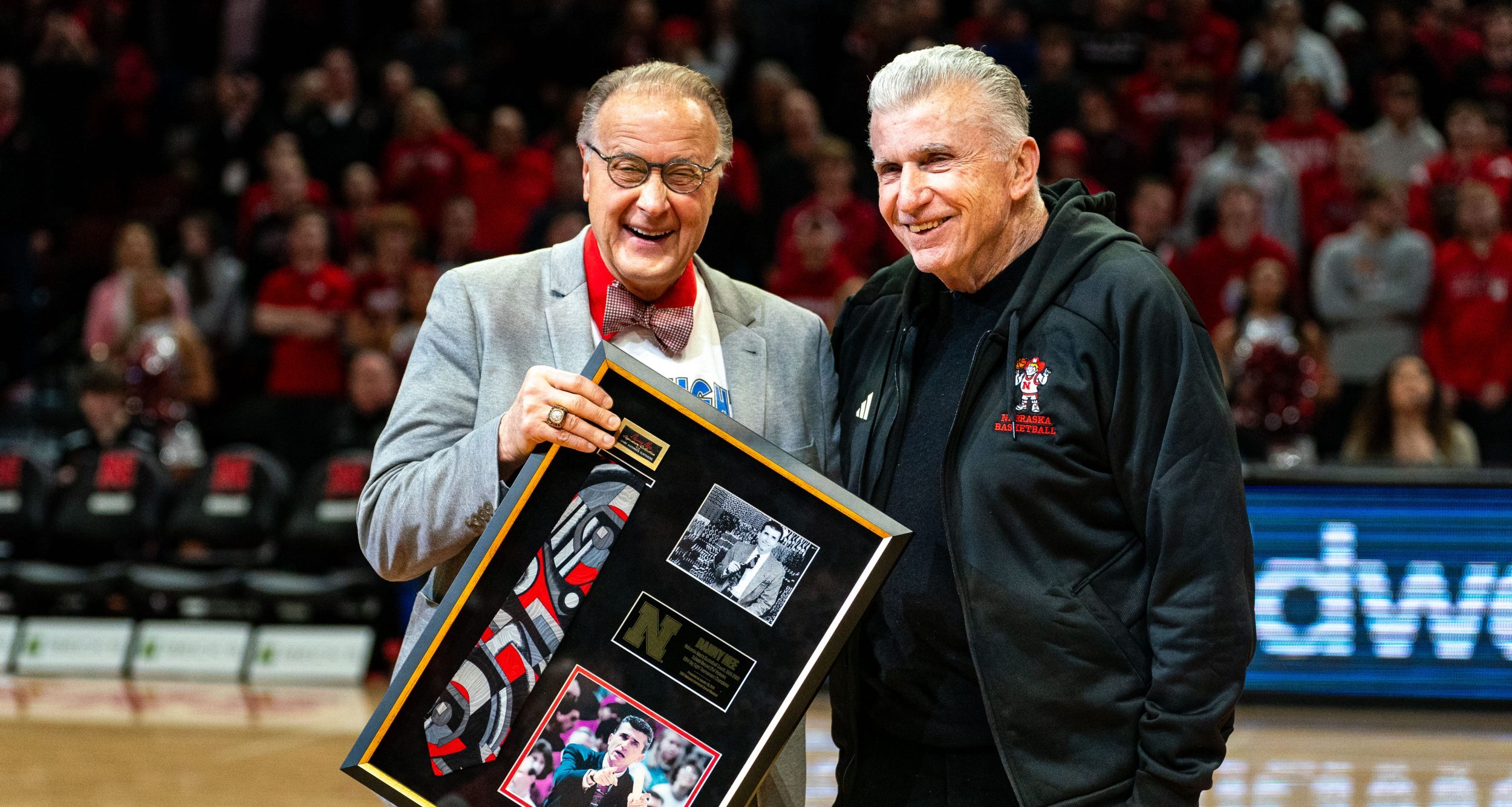 Kent Pavelka and former Nebraska Cornhuskers head coach Danny Nee