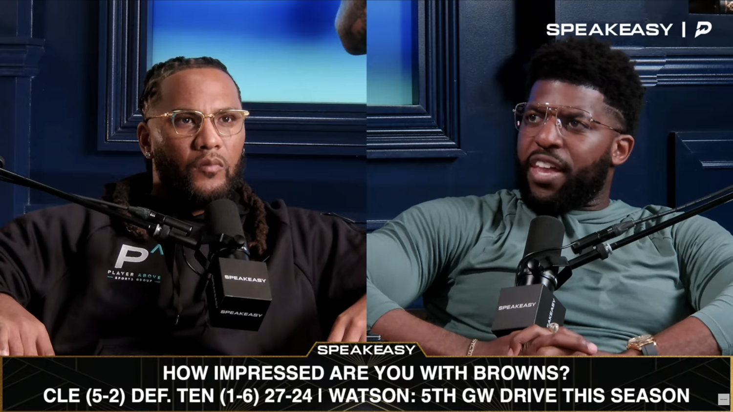 T.J. Ward and Emmanuel Acho on Speakeasy