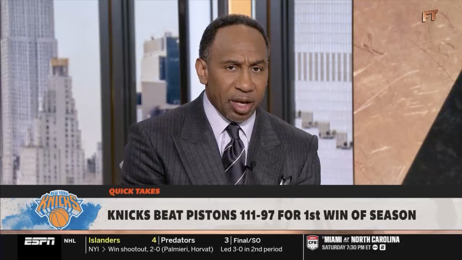 Stephen A. Smith hearing Knicks feuding with James Dolan over visiting Trump's White House