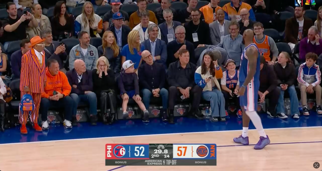 Mike Tirico narrates Knicks fans heckling LeBron James over controversial ...