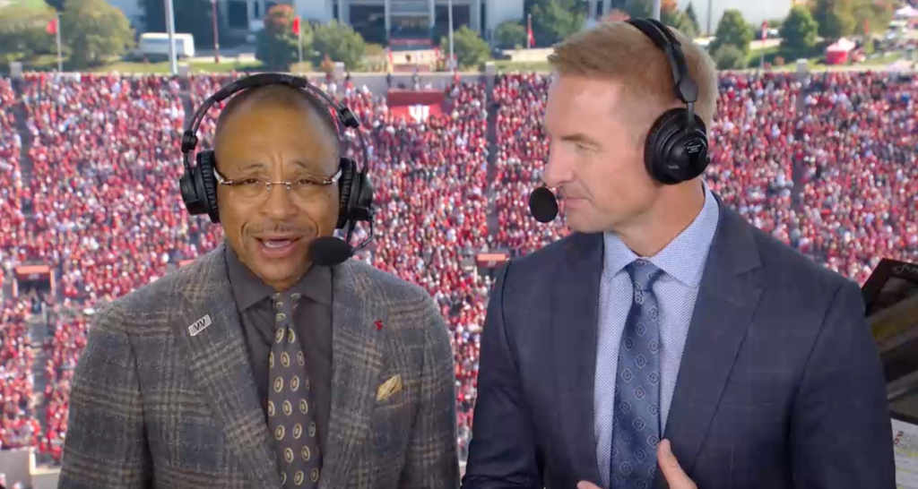 College football world reacts to Gus Johnson gaffes during Indiana-Ohio State game