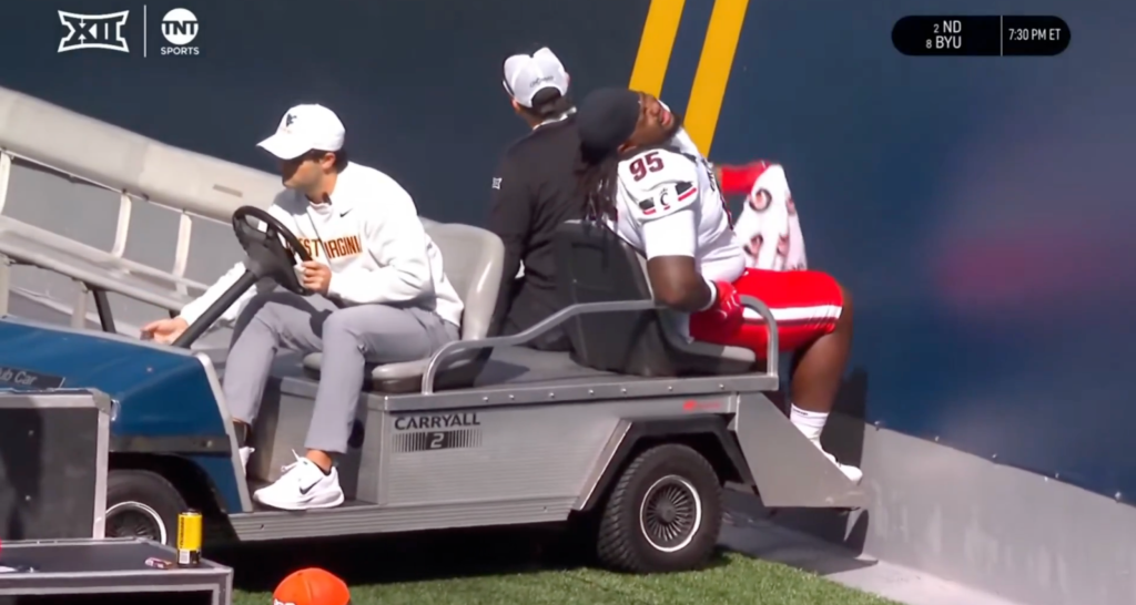 TNT broadcast captures medical cart ramming Cincinnati’s Josh Hough into wall